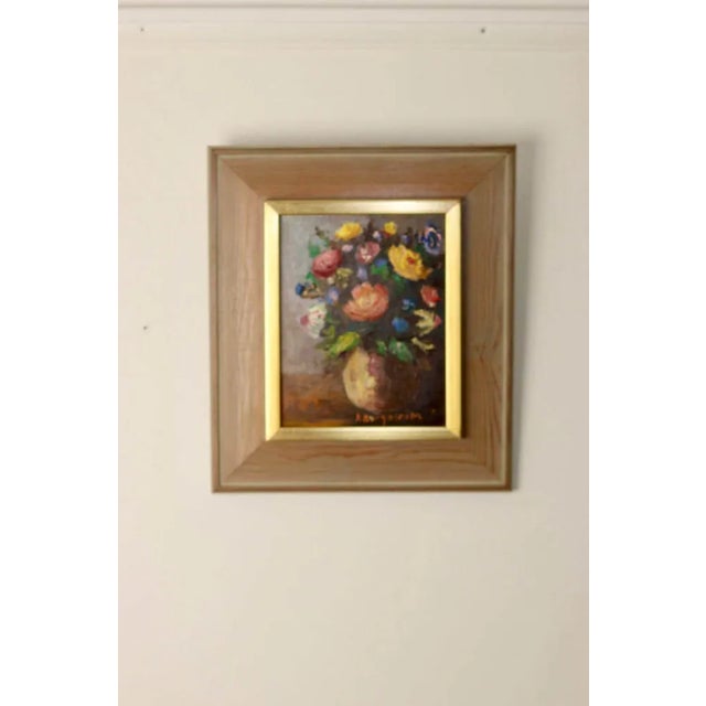K. Bergström, Floral Still Life, 1960s, Oil on Canvas For Sale - Image 10 of 11