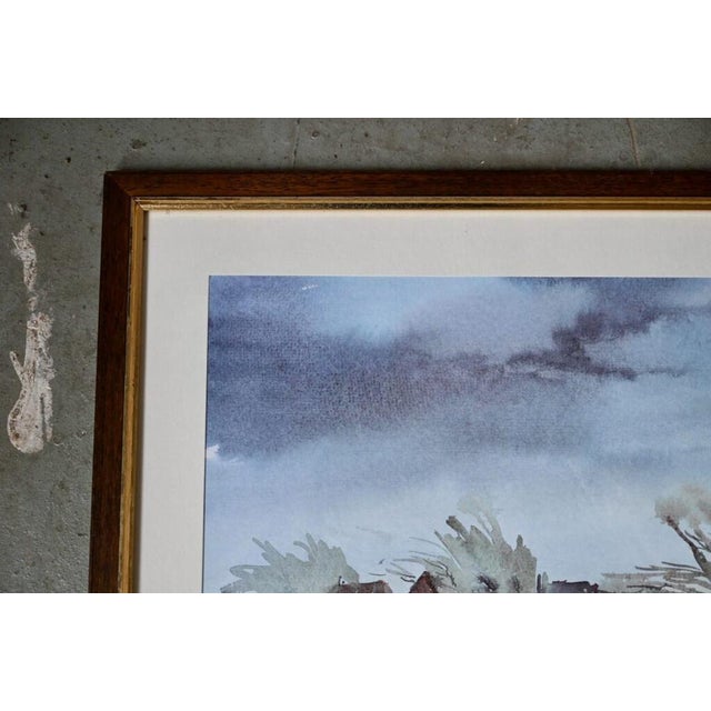 Joseph Müller Pauly, Landscapes, 1970s, Watercolors, Framed, Set of 3 For Sale - Image 13 of 16