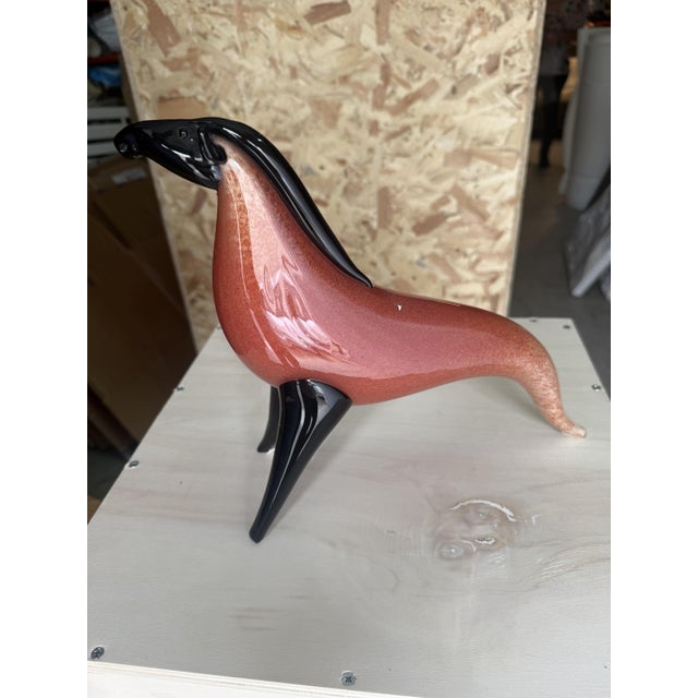 Glass Sculpture Horse Hippocampus by Toni Zuccheri for Barovier & Toso, 1980 For Sale - Image 6 of 9