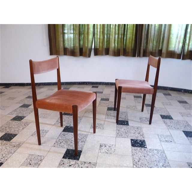 Textile Velvet Dining Chairs from Lübke, Germany, 1960s, Set of 4 For Sale - Image 7 of 18