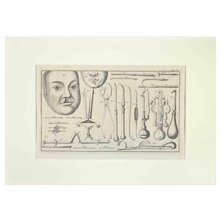 Lorenz Heister, Surgical Instruments, Etching, 1750 For Sale