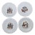 1990s Tirschenreuth Christmas Baronesse Porcelain Dinner Plates Set of 4 For Sale