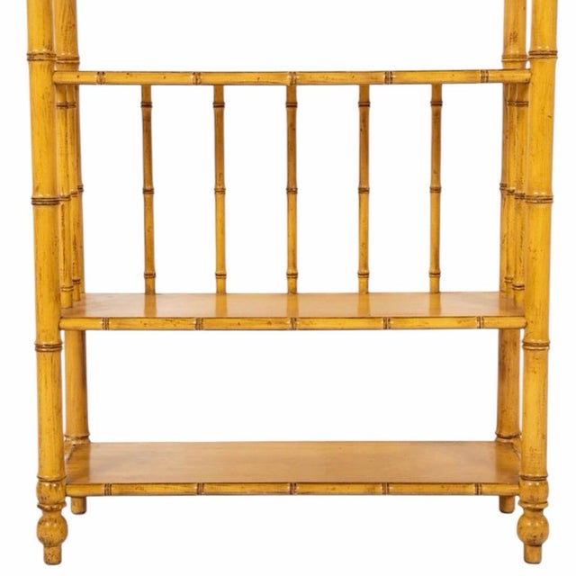 Mid 20th Century Mid-Century Faux Bamboo Etagere Shelving Unit by John Widdicomb For Sale - Image 5 of 9