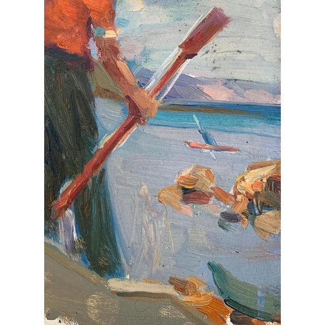 Socialist Realism Oil Painting, Ukrainian Artist, 1960s For Sale - Image 6 of 6