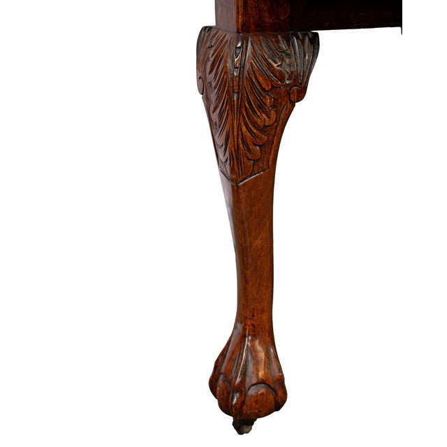 Extendable Chippendale Dining Table, 1930s For Sale - Image 4 of 8