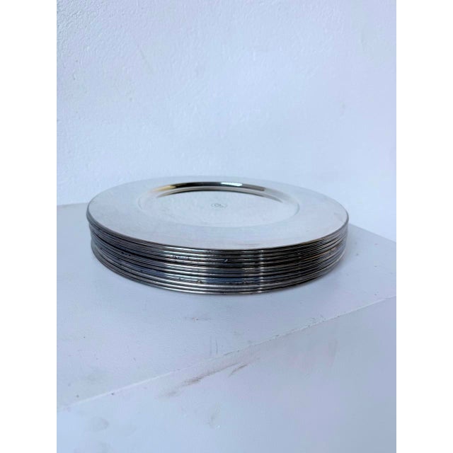 Plates and Saucers in Silver-Plated Metal from Emile Puiforcat, 1960s, Set of 12 For Sale - Image 9 of 18