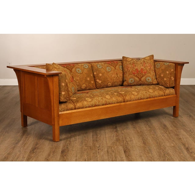 Mission Stickley Mission Collection Oak Prairie Settle For Sale - Image 3 of 18