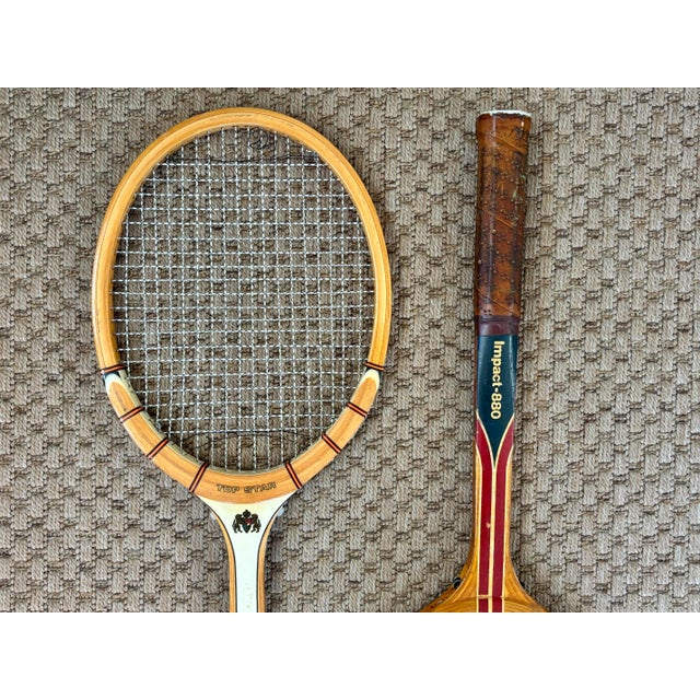 1960s 1960s Wooden Tennis Racket Pair For Sale - Image 5 of 9