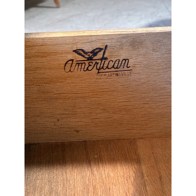American of Martinsville Refinished Mid Century Modern Tall Dresser by American of Martinsville For Sale - Image 4 of 9