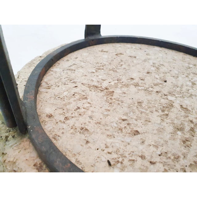 Italian Iron Stone and Glass Floor Light For Sale - Image 12 of 13