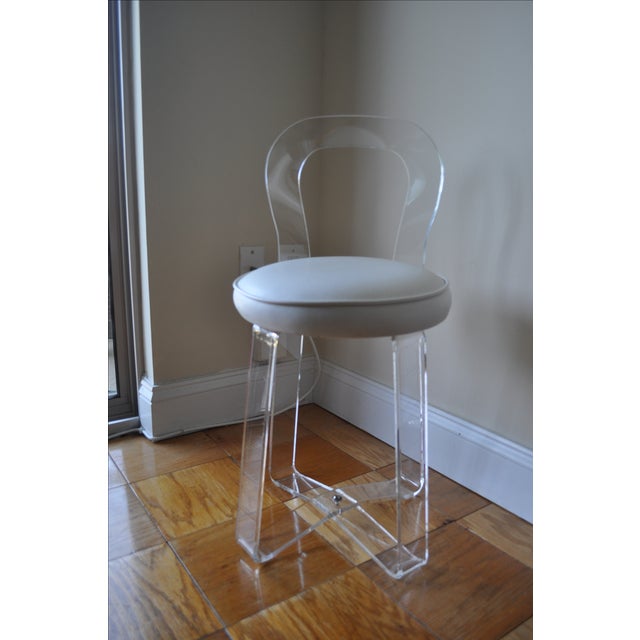 1970s Rialto Plastic Lucite Vanity Chair Chairish