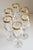 Elevate your next celebration or bar cart display with this exquisite set of six vintage Mid-Century modern champagne...
