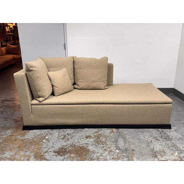 Design Plus Gallery presents the Otello Méridienne Chaise Lounge from Cierre Imbottiti for Armani Casa. The chaise is...