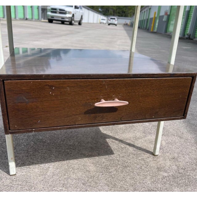 Wood Mid-Century Moderm Vista Furniture California Made Walnut Nightstands, a Pair For Sale - Image 7 of 12