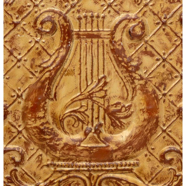 Art Deco Musical Motif Gilt Metal Architectural Element Panel For Sale - Image 3 of 7