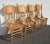 French Country Set of Four Vintage Golden Oak Pressed Back Dining Room Chairs ~ French Country For Sale - Image 3 of 15