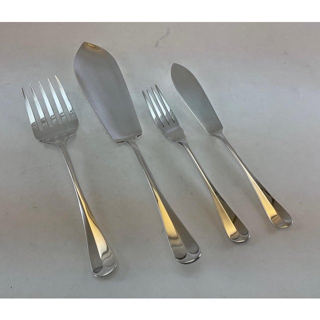 New 1980s Complete European Cutlery Set for 12, Including Fish Eaters & Serving Pieces 132 Pieces For Sale - Image 10 of 18