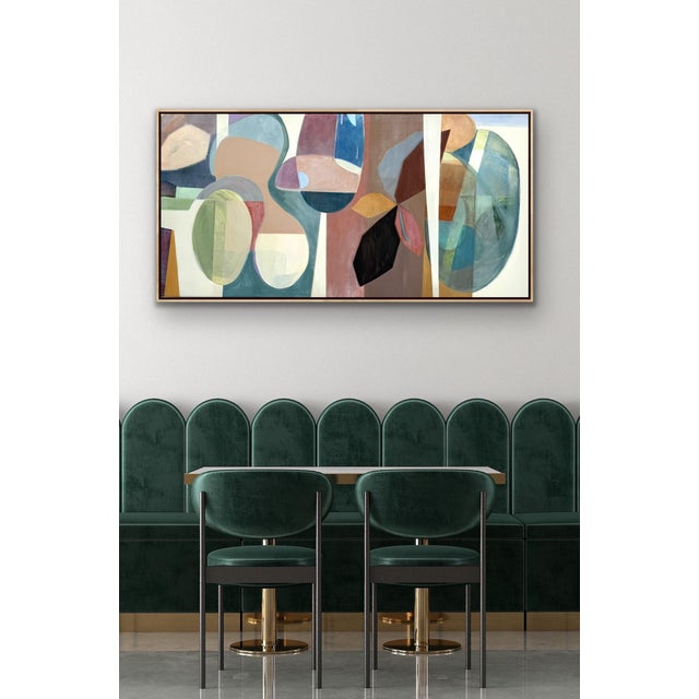 Textile Large Abstract Painting Titled: Privvy For Sale - Image 7 of 10