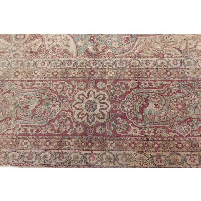 Textile Persian Kirman Rug For Sale - Image 7 of 9