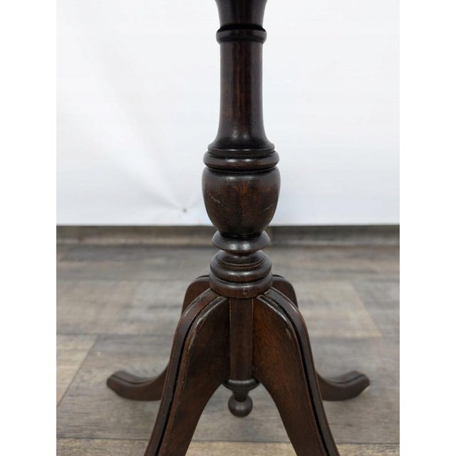 Brown Vintage English Green Leather Coffee Table For Sale - Image 8 of 12