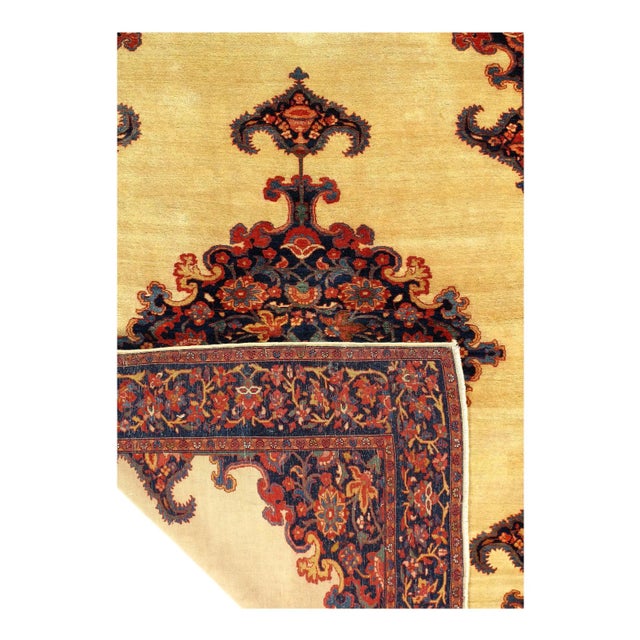Early 21st Century Ivory Super Fine Persain Antique Sarouk Farahan For Sale - Image 4 of 8