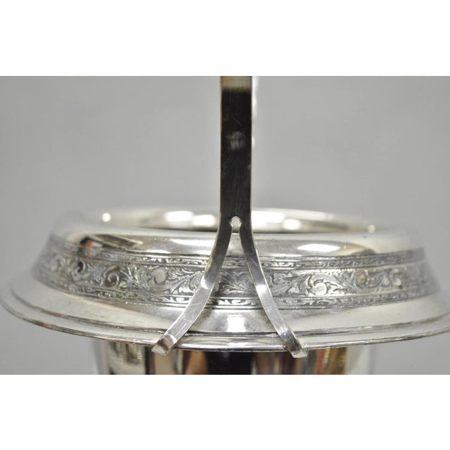 Antique Pairpoint Victorian Silver Plated Fluted Brides Flower Basket Vase For Sale - Image 12 of 15