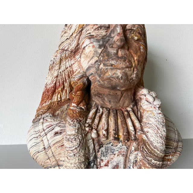 Vintage Indian Chief BustHead Sculpture Chairish