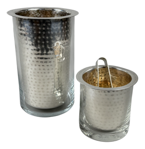 Silver Plated Ice Bucket and Bottle Holder Set by Paola Navone, 1990s, Set of 2