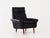 Danish Black Leather Armchair, 1970s For Sale - Image 6 of 18
