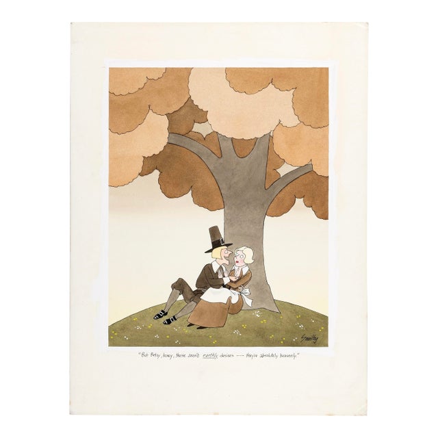 Original Published Diners Club Magazine Artwork Painting by Francis Wilford Smith "Smilby" Rare For Sale