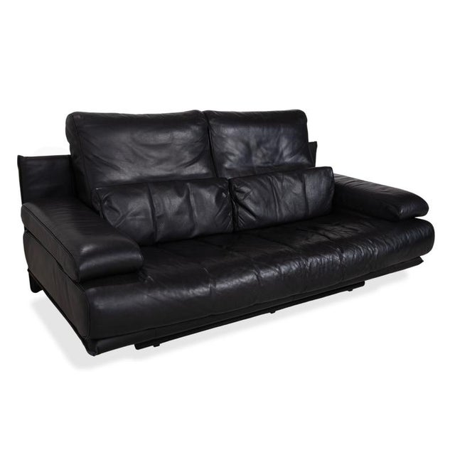 Model 6500 2-Seater Sofa in Black Leather from Rolf Benz For Sale - Image 4 of 17