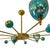 1980s Turquoise Globes Chandelier, 1980s For Sale - Image 5 of 6