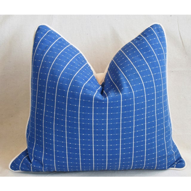 Early 21st Century Coastal Blue/White Nautical Feather/Down Pillows 22"x 20" - Pair For Sale - Image 5 of 13