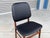 1960s Set of 6 Refinished Danish Modern Teak & Black Vinyl Dining Chairs- Set of 6 For Sale - Image 12 of 15