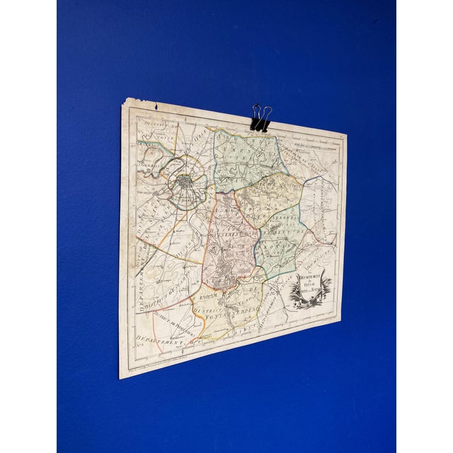 The Department of the Rivers Seine and Marne Chart by Anton Friedrich Büsching, 1806 For Sale - Image 16 of 17