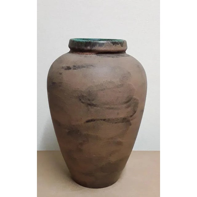 Vintage German Vase in Brown Ceramics from Siena For Sale - Image 4 of 4
