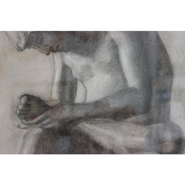 Realism 1888 Drawing "Boy With a Thorn" by Martin Eskil Winge For Sale - Image 3 of 8