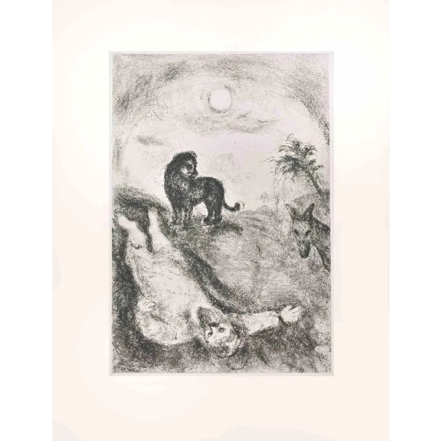 Etching on Montval wove paper, realized by Marc Chagall in 1931-39 and published by Tériade in 1956. Edition of 275+30 out...