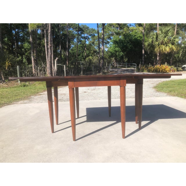 1950s MidCentury Modern Willett Furniture Cherry Drop Leaf Dining