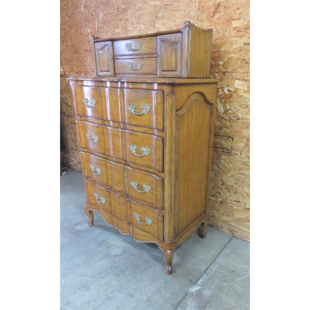 French Provincial Faux Painted Tall Chest Chairish