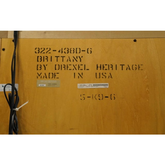 Drexel Heritage Brittany Collection Solid Cherry Country French 62" Listed Display Curio Cabinet 322-438-6 For Sale - Image 12 of 13