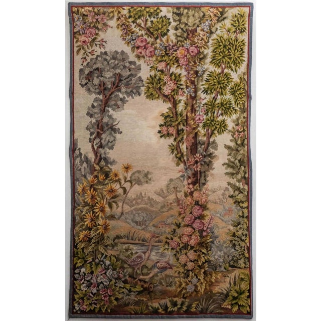 Tapestry with Motif of Birds by a Pond For Sale - Image 9 of 9