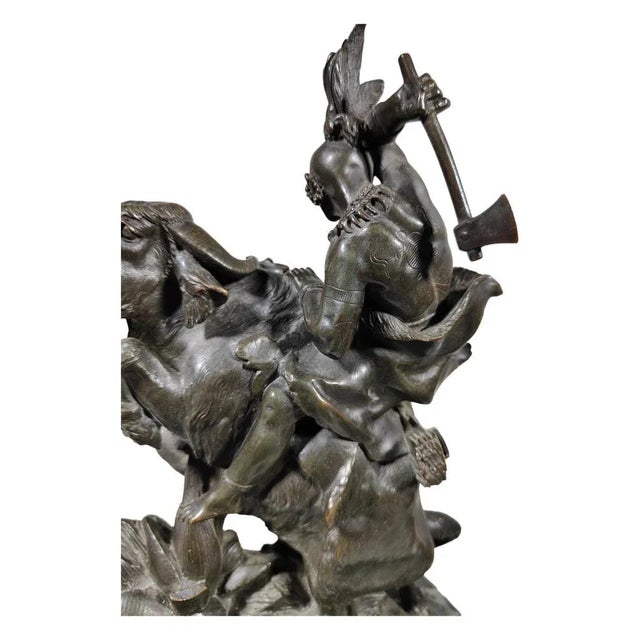 Amazon on Horseback Attacked by a Tiger by August-Karl-Edouard, 1900s, Set of 2 For Sale - Image 9 of 13