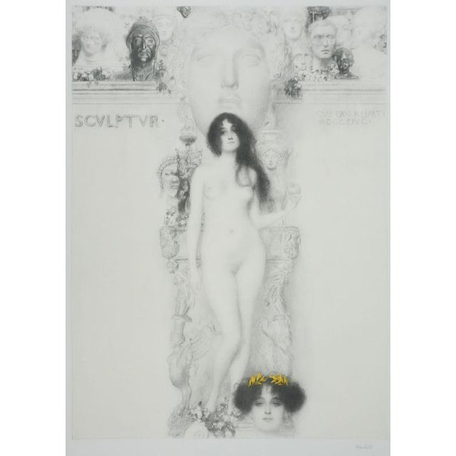 Gustav Klimt (1862-1918) The allegory of sculpture Color lithograph Signed in the plate Numbered out of 250 copies On...
