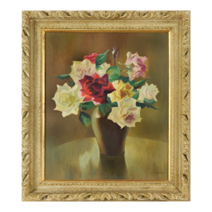 "Garden Roses" in a Vase Still Life by Masayoshi Himeno