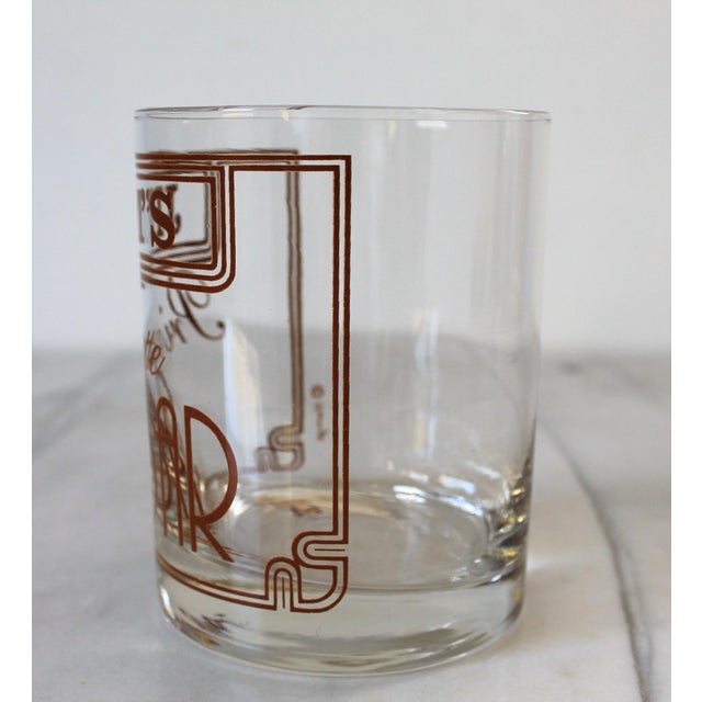 Vintage "Jim's Private Bar" Lowball/Rocks or Highball Drinking Glasses Made by Houze Glass For Sale - Image 9 of 10