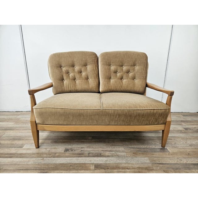 Vintage Beech 2-Seater Sofa, 1970s For Sale - Image 15 of 15
