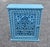 Wood Hand Painted Mediterranean Medicine Cabinet / Wall Shelf / Turquoise and Blue Zouak For Sale - Image 7 of 7