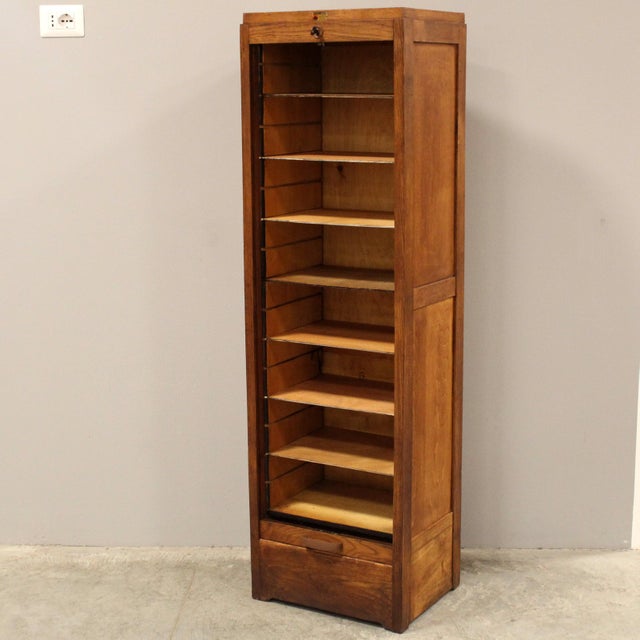 Vintage Filing Cabinet in Oak, 1930s For Sale - Image 6 of 11