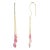 Three Layered Ruby Drop Earrings in 18k Solid Gold- A Pair For Sale